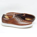 Basket en cuir TABAC YB01
