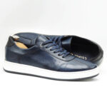 Basket en cuir BLEU YB01