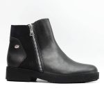 bottines femmes en cuir noir F4\45