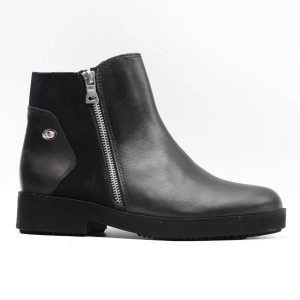 bottines femmes en cuir noir F4\45