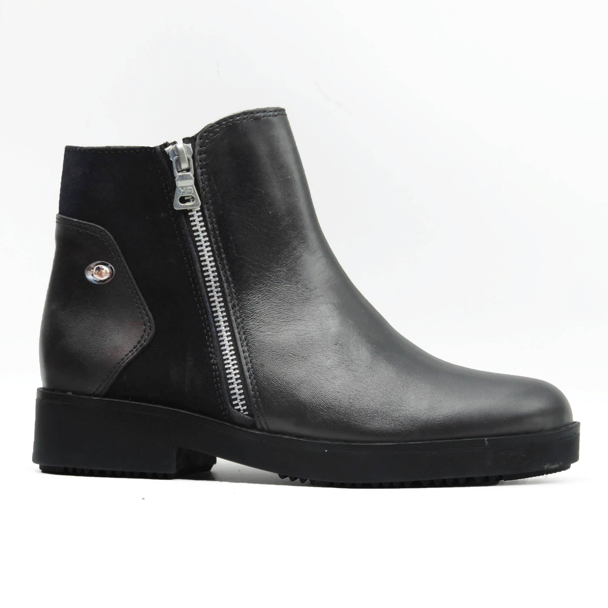 bottines femmes en cuir noir F4\45