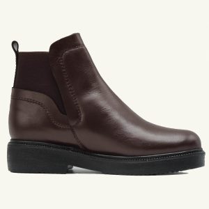 bottines femme en cuir marron 448stm